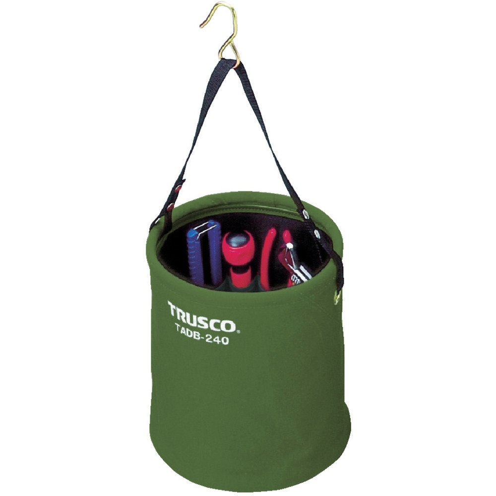 Trusco Nakayama TADB-270-OD Electrician Bucket with Attachment, Φ10.6 x 11.8 inches (270 x 300 mm), OD Color