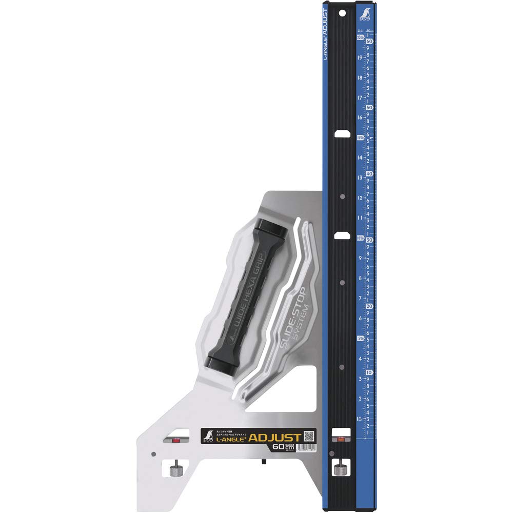 Shinwa Sokutei 73181 Circular Saw Guide Ruler, L-Angle Plus Adjustment, 23.6 inches (60 cm), Compatible Scale
