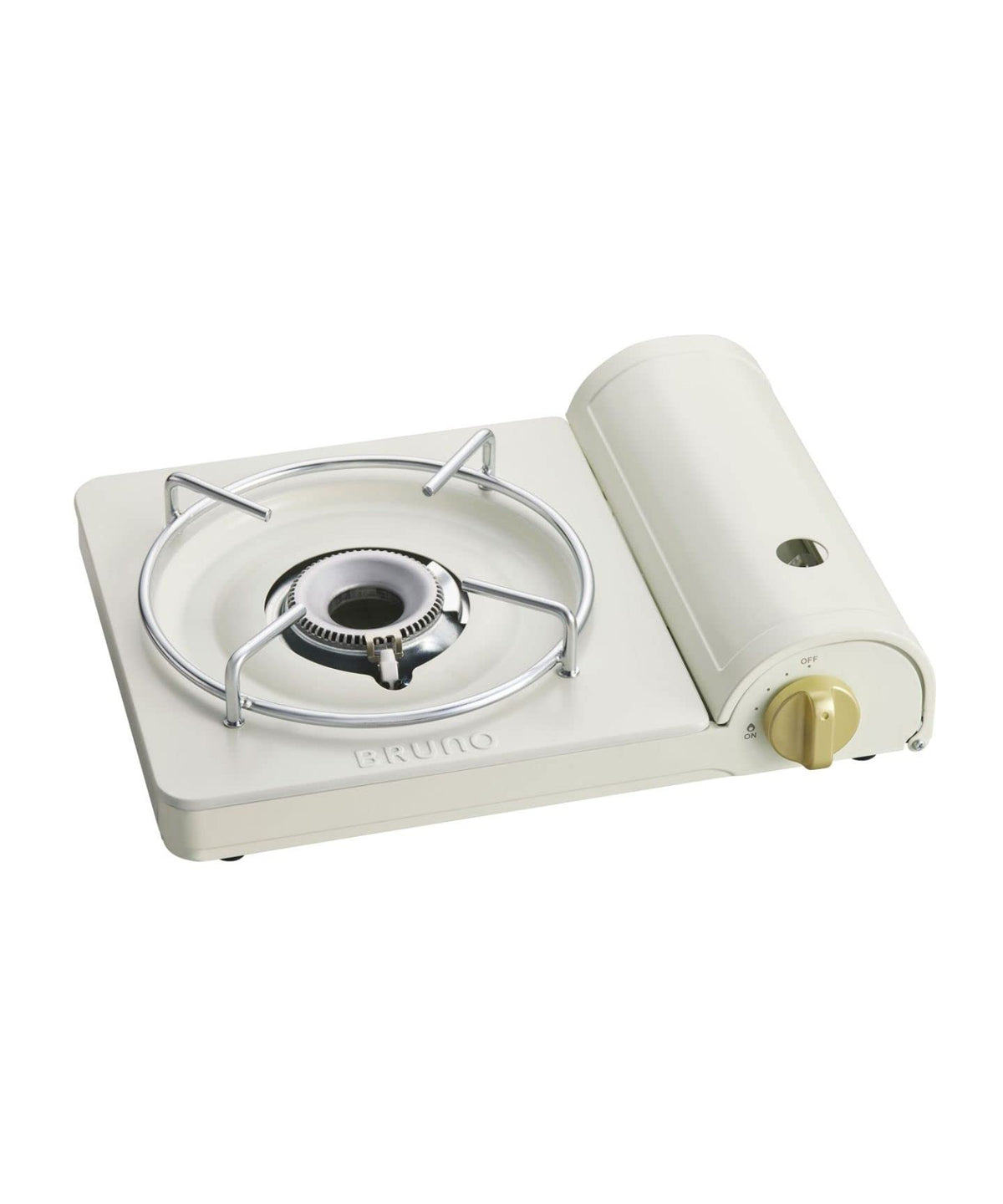 BRUNO BOE095-IV Slim Cassette Stove, Camping, Gas, Yakiniku, Outdoors, Thousand Koku, Small, Disaster Preparedness, Earthquake Preparedness, Cute, Stylish, Ivory
