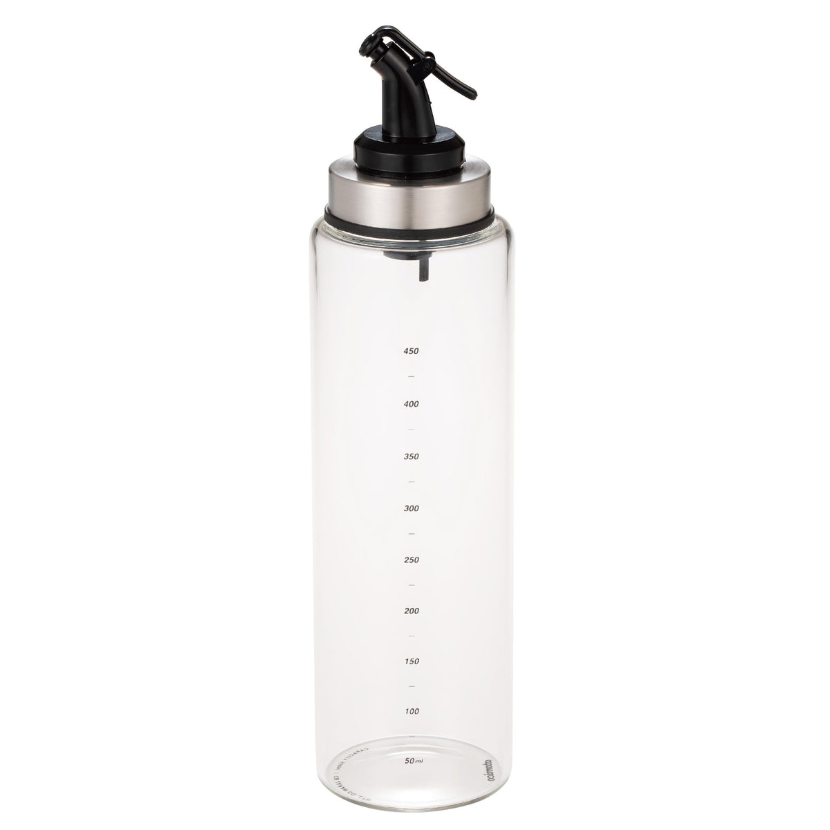 シービージャパン(CB JAPAN) CBJAPAN Oil Bottle, Dressing Bottle, 15.9 fl oz (450 ml), Heat-resistant Glass, One-Touch Open/Close Spout, Condiment Container, Graduated Marked, atomico