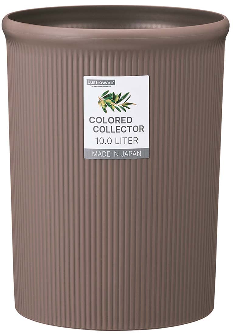 Iwasaki Industries L-1061 TP Color Collector Trash Can, M, Taupe, Made in Japan