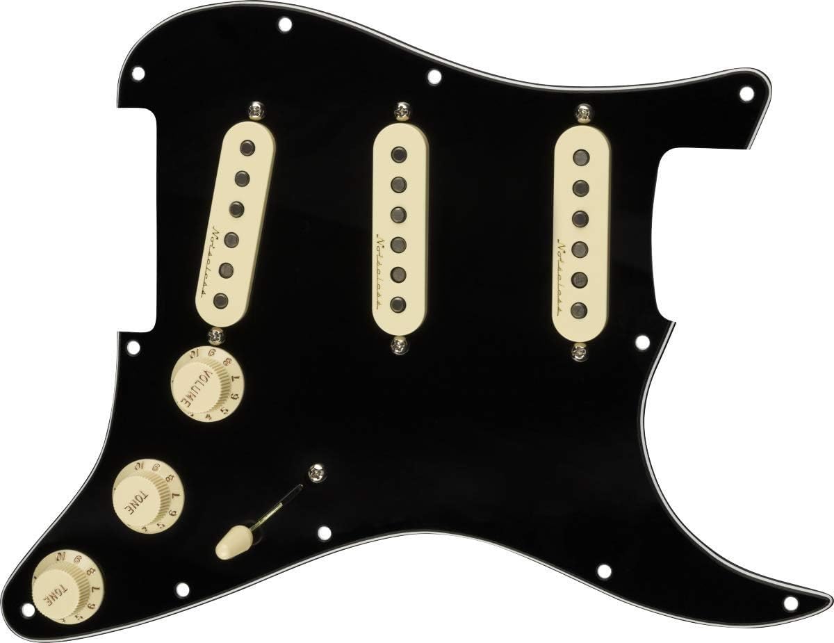 Fender Vintage Noiseless Prewired Stratocaster Pickguard - 3-Ply Black