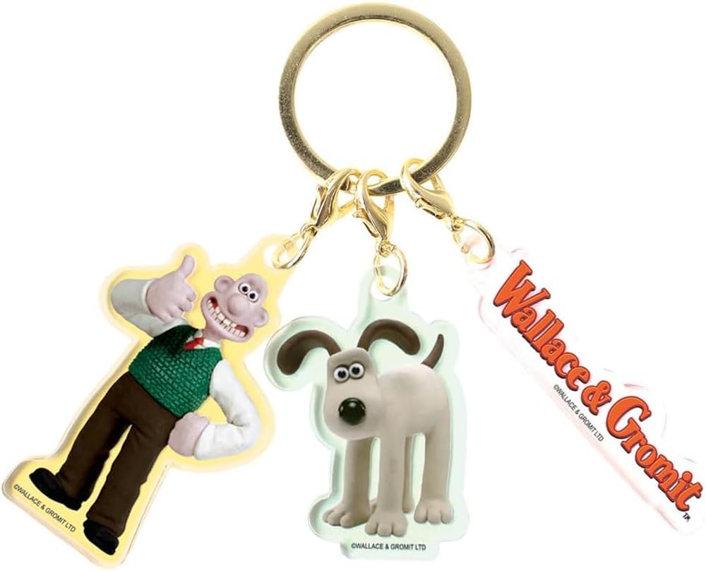 Tees Factory Wallace and Gourmit Wallace Gourmit 3 Charm Keychain Standard Within H59 x W38 x D3mm WG-5546275SD