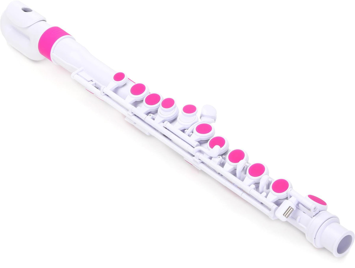 Nuvo jFlute 2.0, C Flute - Plastic, White/Pink, for Beginners to Advanced Players