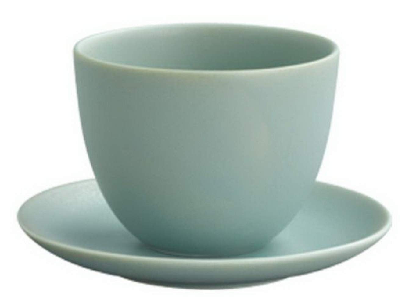 KINTO 17145 PEBBLE Cup & Saucer, 6.1 fl oz (180 ml), Moss Green