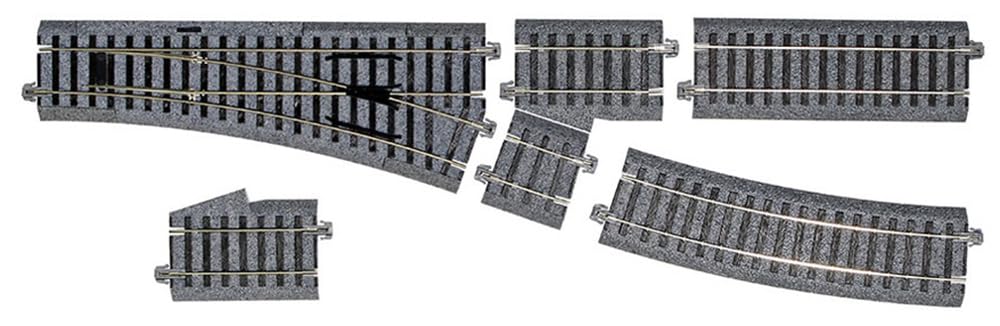 Kato 2-853 HO Scale Right Turnout with 550mm (21 5/8) Radius Curve