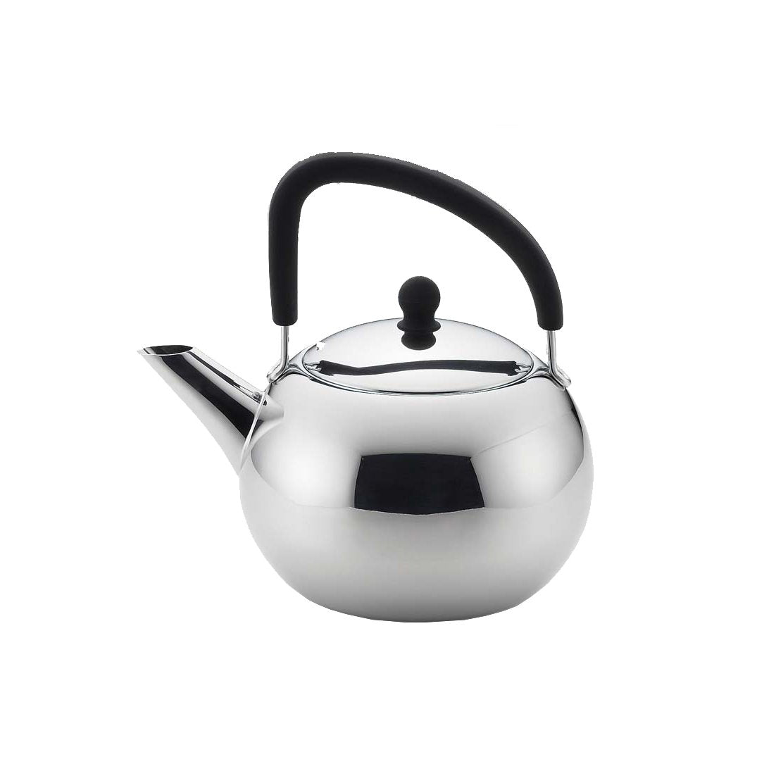 Kobo Aizawa 70316 Silicone Handle Kettle, Black Pepper, 200 V, 0.6 gal (2.3 L), Mirror