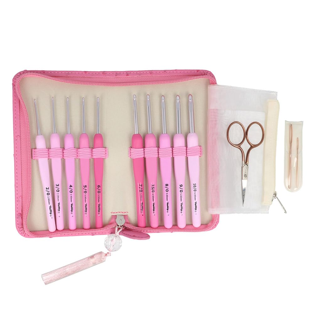 Tulip Crochet Hook, Pink, One Size