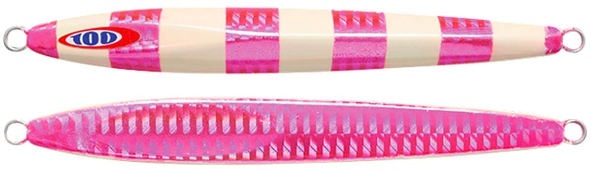 JACKALL Anchor Metal Jig Lure, Type 2, 4.6 oz (130 g), Pink/Glow Stripe