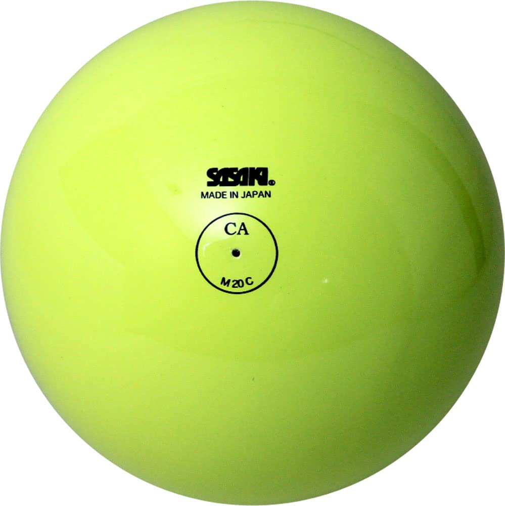Sasaki M20C Rhythmic Gymnastics Hand Tool, Junior Ball, Lime Yellow, Diameter 5.9 inches (15 cm)