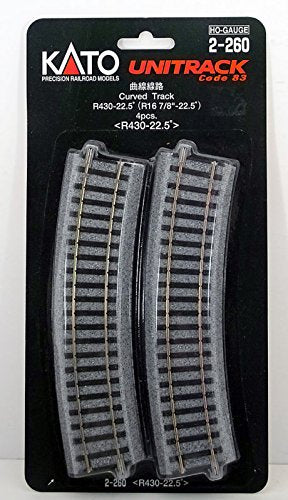Kato 2-260 HO Unitrack 16.875 radius curve 4 pieces