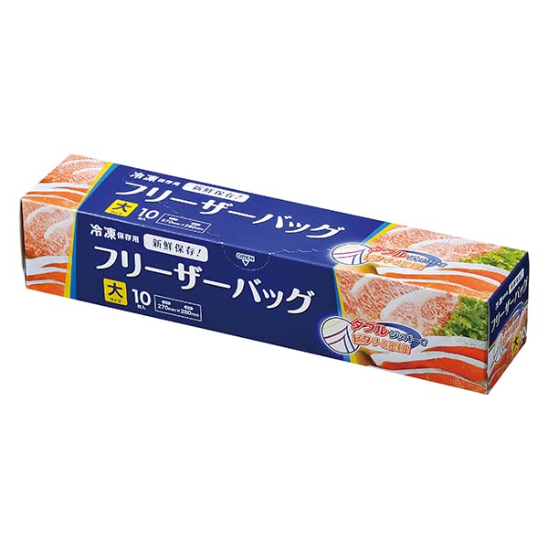 JAPACK'S Seasoning Container Multi Product Size (approximate): Width 10.6 x Height 11.0 inches (270 x 280 mm) (below the zipper part) Thickness: 0.0002 inches (0.06 mm) W Zipper Freezer Bag (Large)