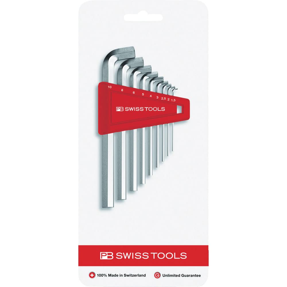 PB SWISS TOOLS Hex Key Set L-Wrenches For Hexagon Socket Screws 210H-4CN