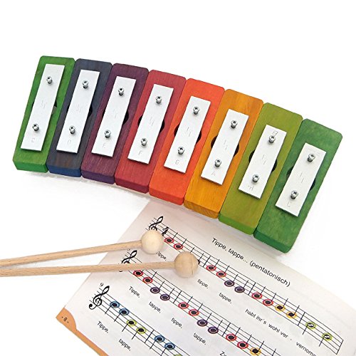 DECOR 8 Notes Rainbow Glockenspiel with Music Cards