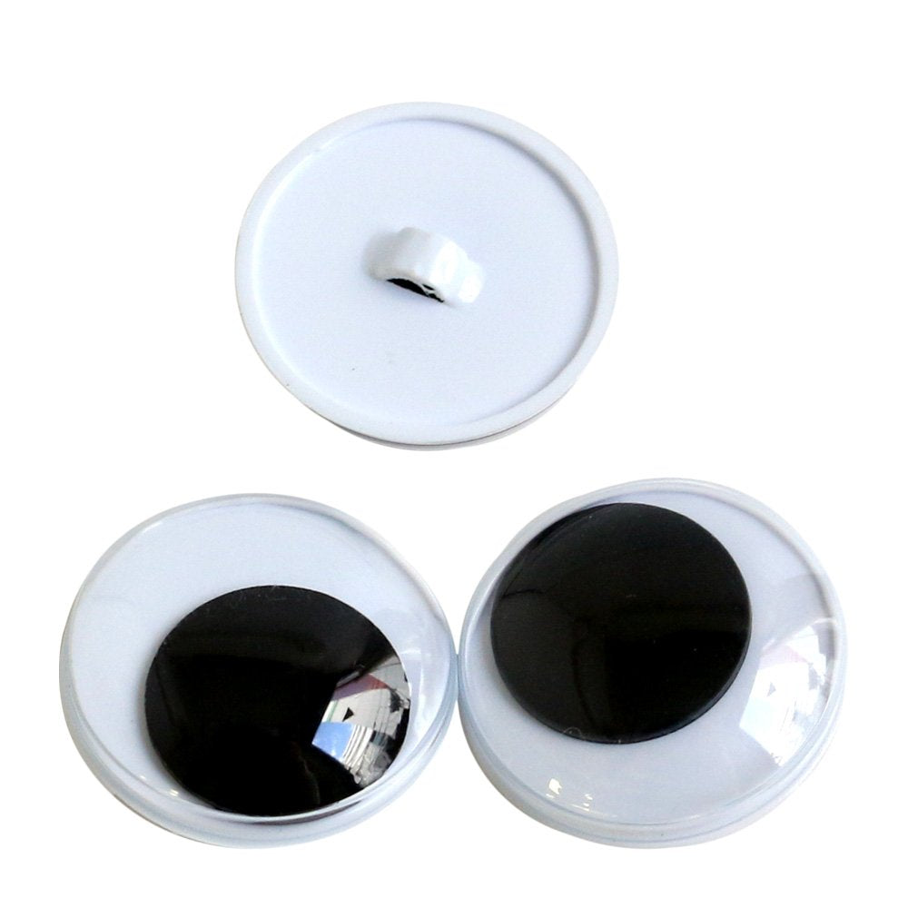NBK CE129 Motion Eye Button Type, 18 Pieces, φ0.7 inches (18 mm), Black