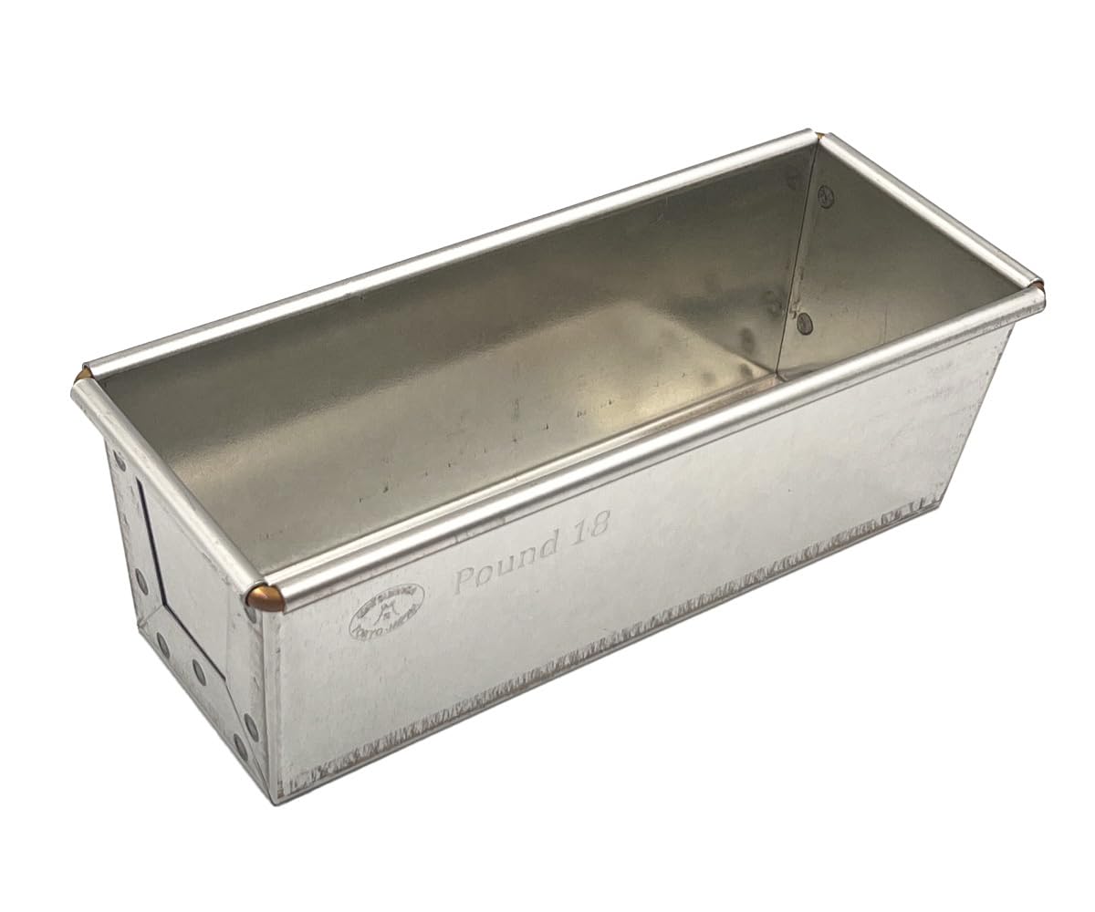 Matsunaga Manufacturing MS50 Tin Pound Mold with Silicone, 7.1 inches (18 cm), Silver