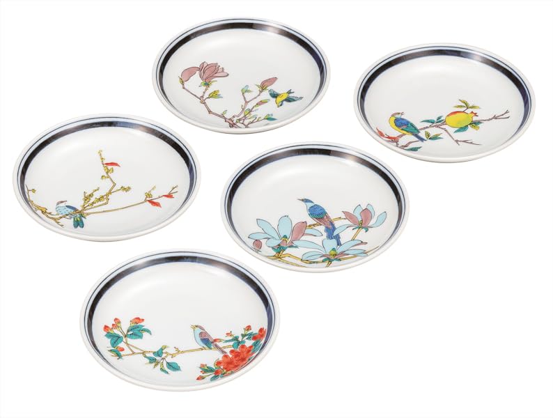 Nakamaru K9-57 "Kyutani Ware" 4.5 Plate Set, Hanori Picture Change