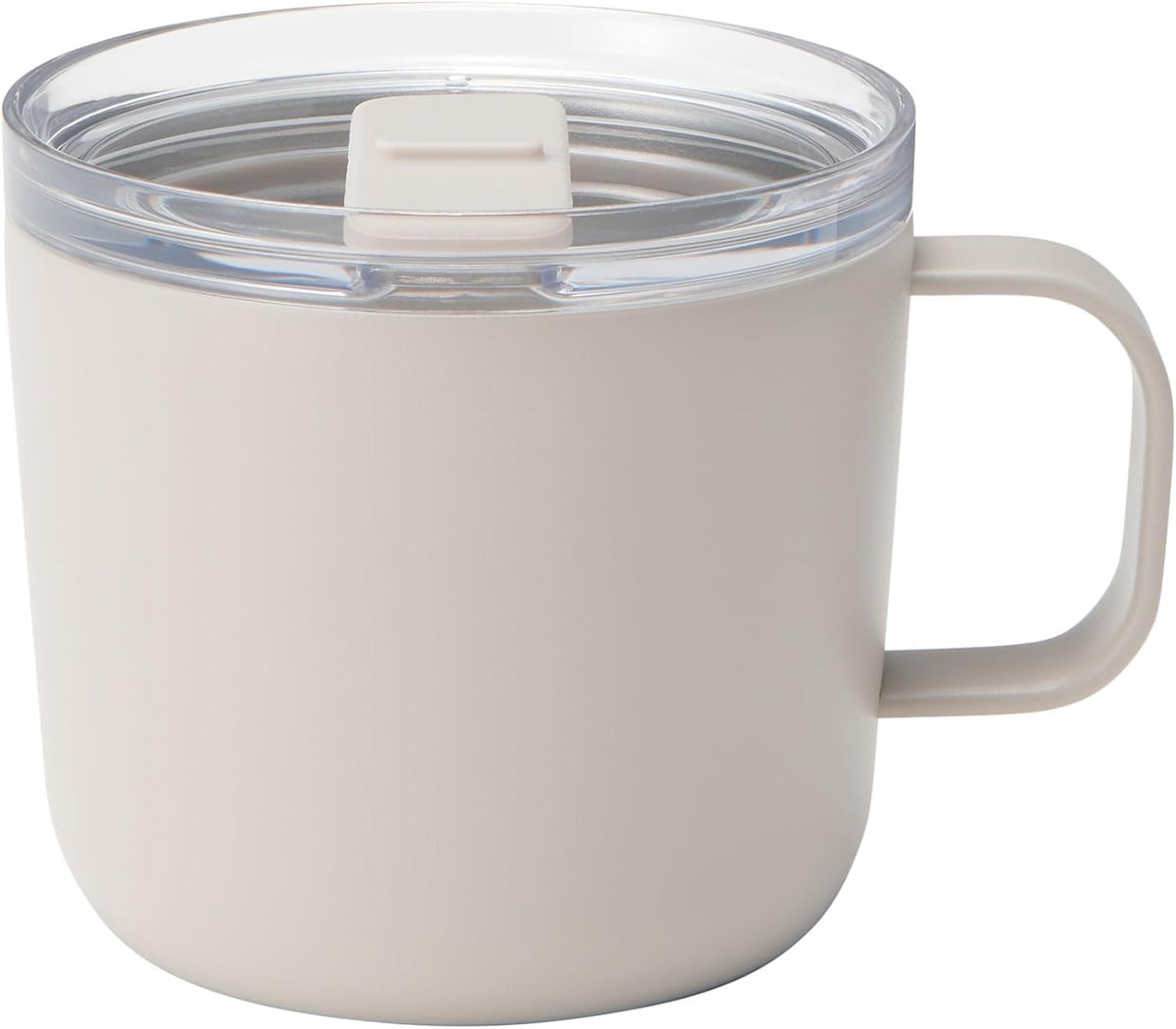 無印良品 Muji 84334658 Graduated Insulated Mug with Lid, Gray Beige, 8.5 fl oz (250 ml)
