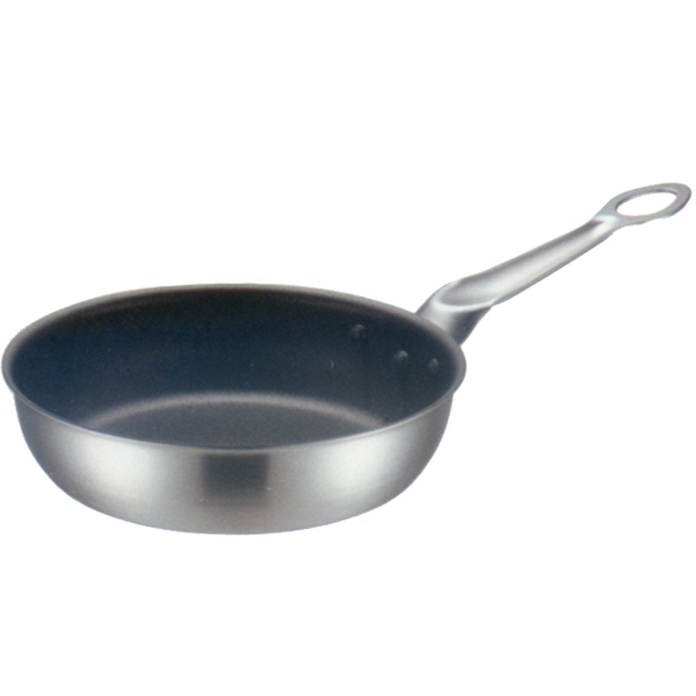 Puppy Corporation 20618 IH Maestro Double Layer Steel Clad Deep Frying Pan, Fluorine Coating, 7.1 inches (18 cm)