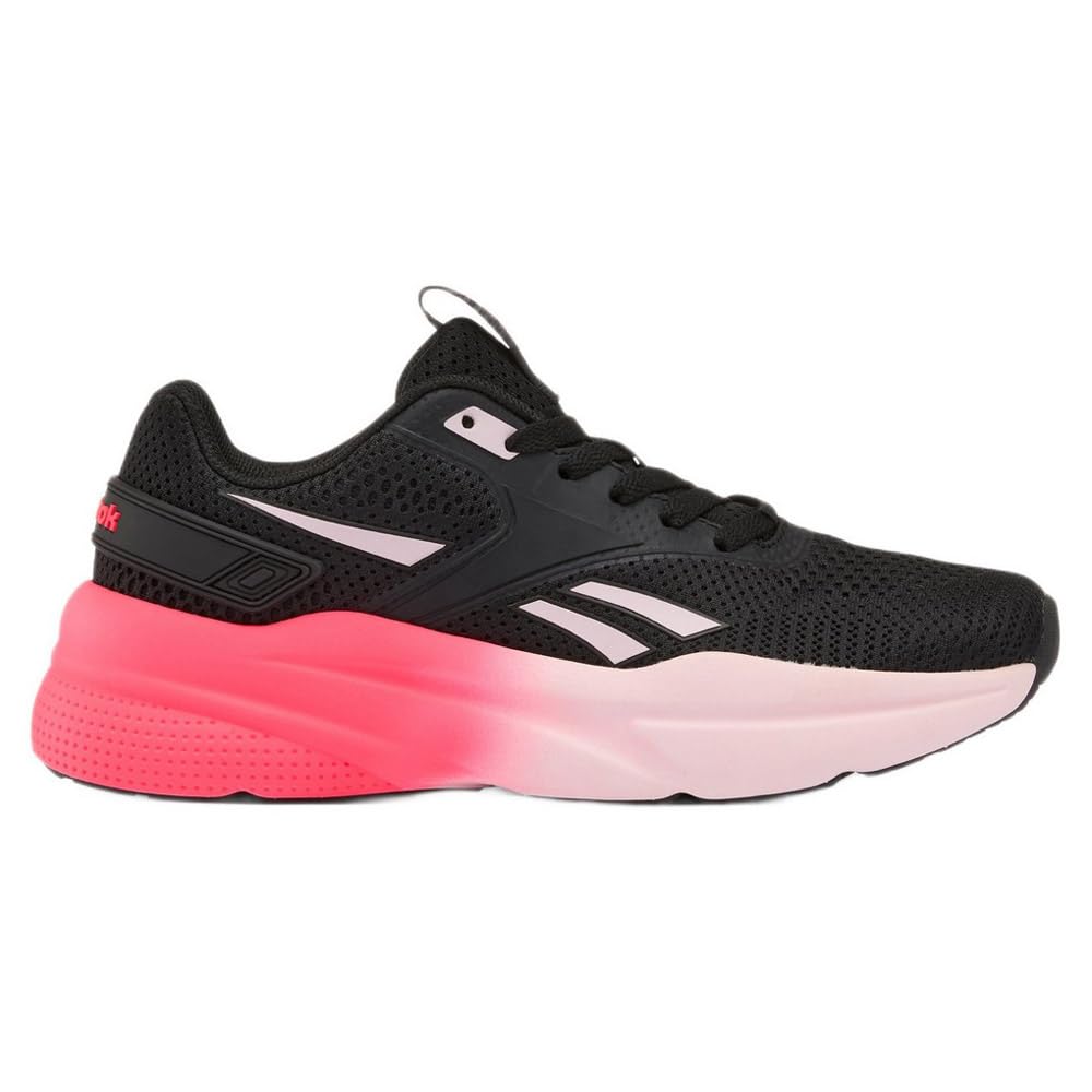 Reebok Women's Relora Sneaker, Black Pink Blast Bold Purple, 7 US