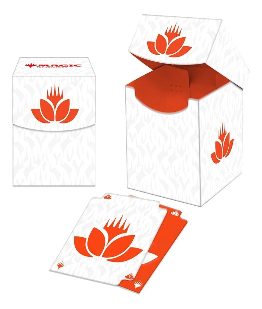 Ultra Pro - Mana 8 100+ Deck Box - Lotus for Magic: The Gathering, Stores & Holds 100 Standard Sized Cards, Durable Protective Collector's Game Deck Card Holder Box
