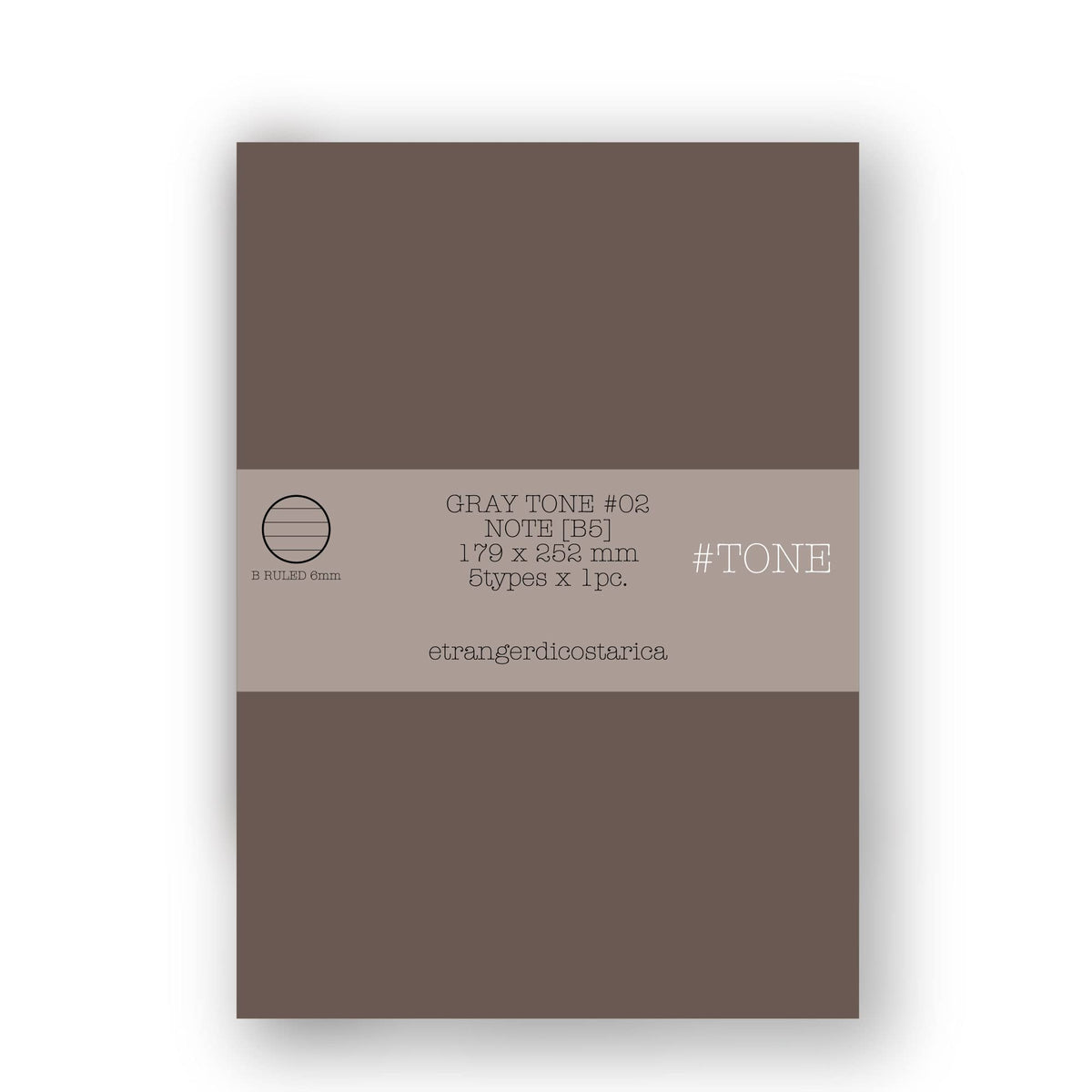 エトランジェ ディ コスタリカ Etranger Di Costa Rica B5 Note 5P #TONE B5 GRAY2 0002-NT-B5-A-002