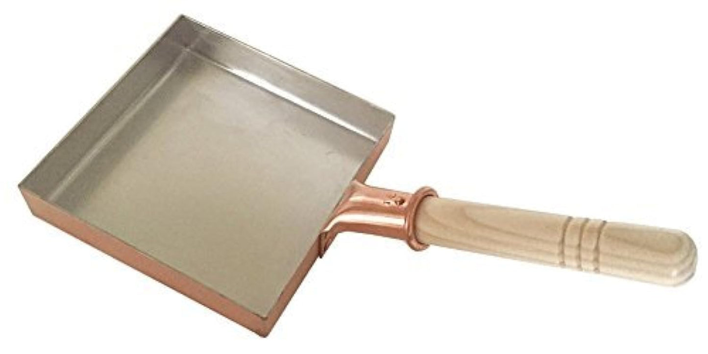 Nakamura Douki Copper Tamagoyaki Frying Pan Omelet Pan Loved By Professionals Soft Eggs Round Made in Japan