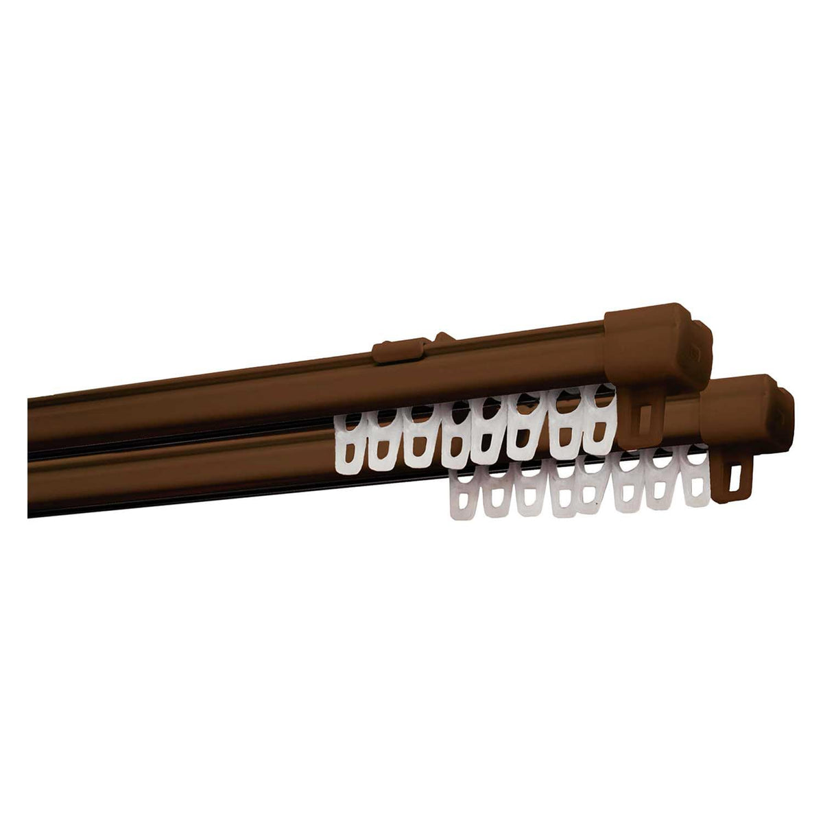 hurunesu Square Telescopic Curtain Rail/2 m Double Amber