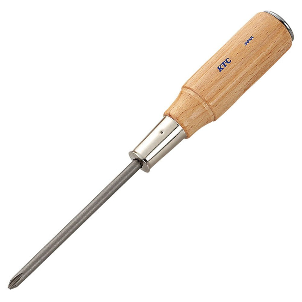 Kyoto Tools (KTC) PD-4 Wooden Handle Screwdriver, Cross Penetrating Type