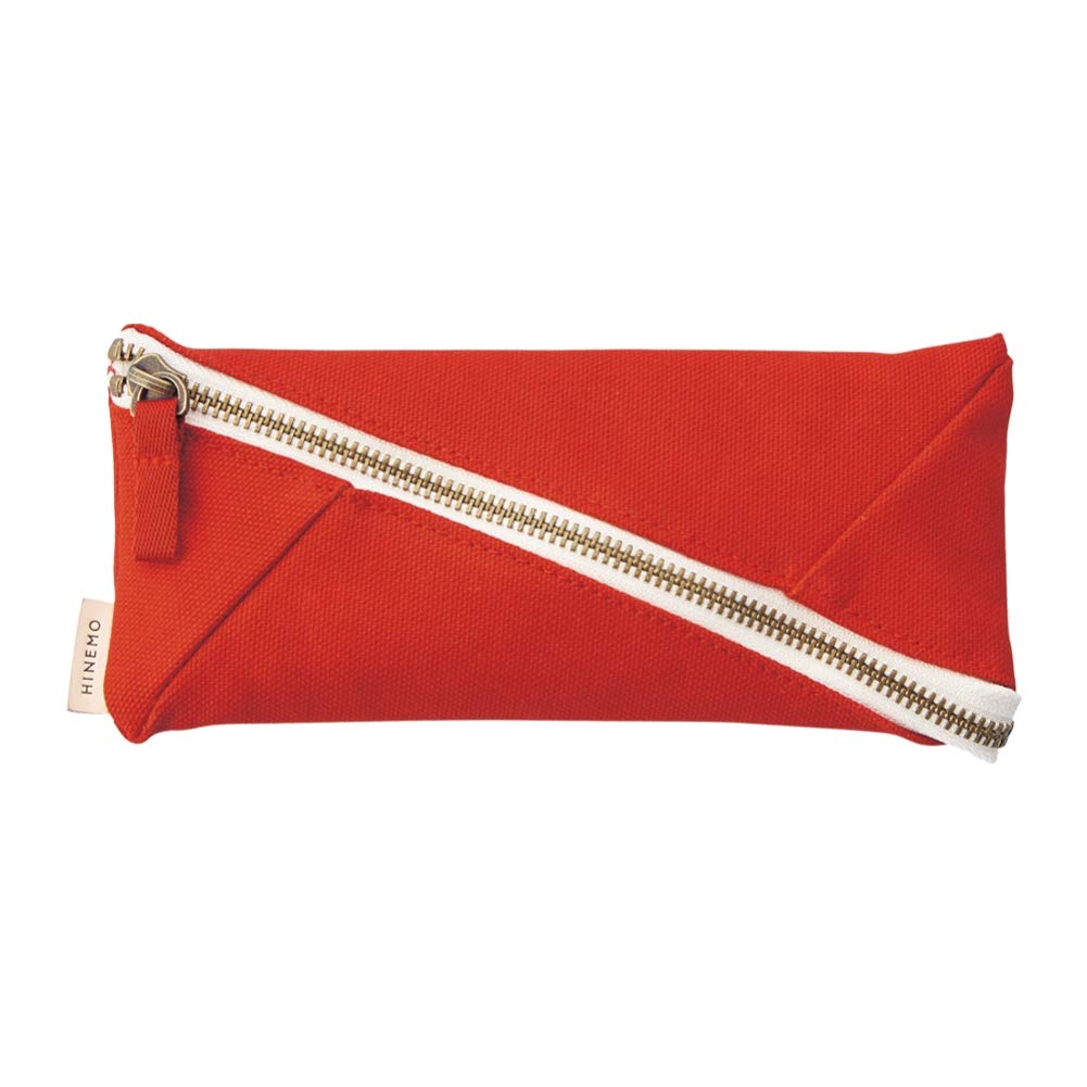 Lihit Lab A7901-3 HINEMO Wide Open Pen Pouch, L, Red