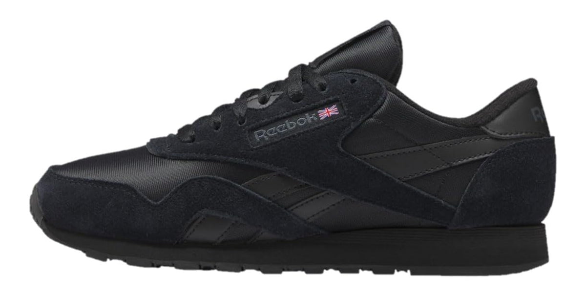Reebok Herren Classic NylonSneaker, Cblack Cblack Purgry, 7 US