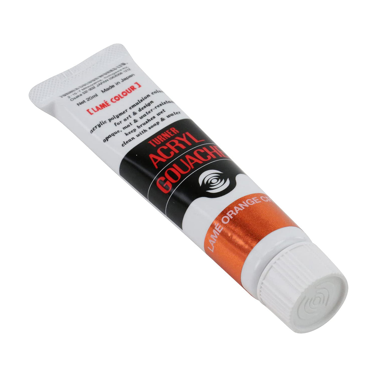 Turner Colour Works Acryl Gouache Artist Acrylic Paint - Single 20 ml Tube - Lamé Orange Crystal