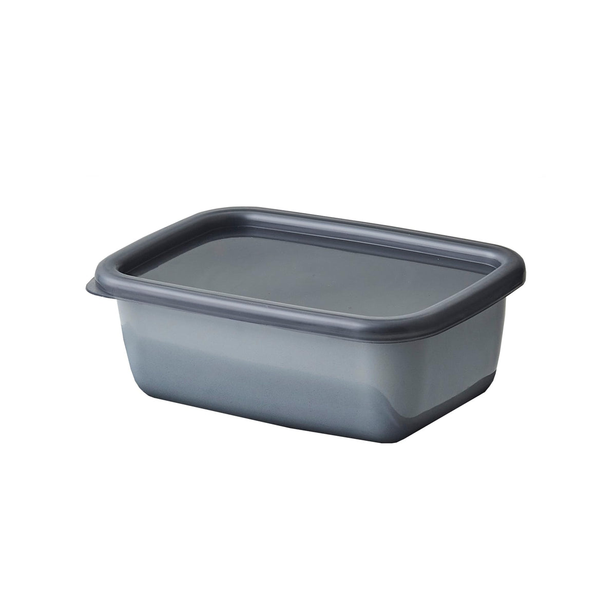 野田琺瑯(Nodahoro) Noda Horo White Series GRF-S Storage Container, Rectangle, Deep, S, With Seal Lid, Made in Japan GRF-S Gray