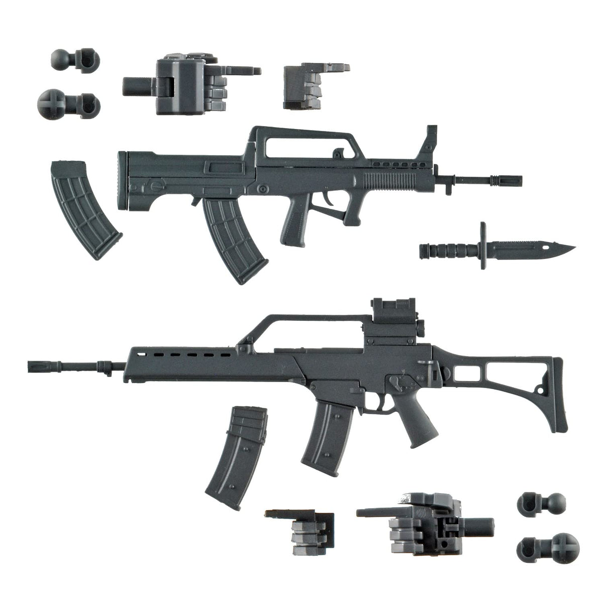 Tomytec 323068 Diocole Combat Weapons Series DCML01 Assault Set A, Non-Scale Plastic Model, Molded Color (Gray)