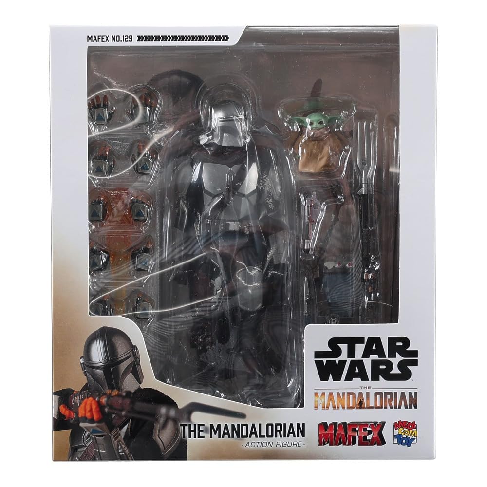 MAFEX No.129 The Mandalorian Total Height Approx. 6.3 inches (160 mm), Painted Action Figure