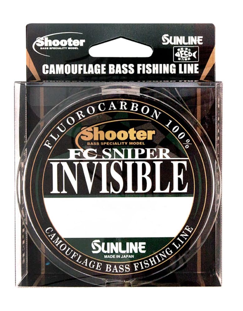 SUNLINE Fluorocarbon Line Shooter, Sniper, Invisible, 25.4 ft (75 m), 20 lbs, Natural Clear, Moss Green, Gray, Green, Red Brown
