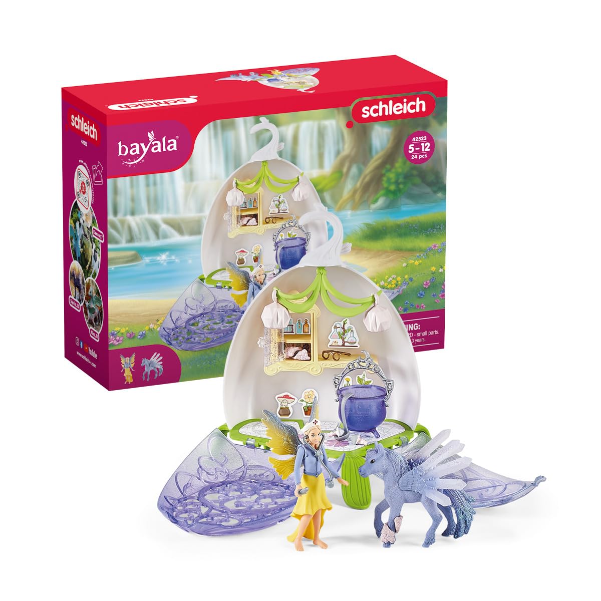 Schleich Bayala - 24Pc Magical Vet Blossom Playset - Kids Ages 5+ | 42523
