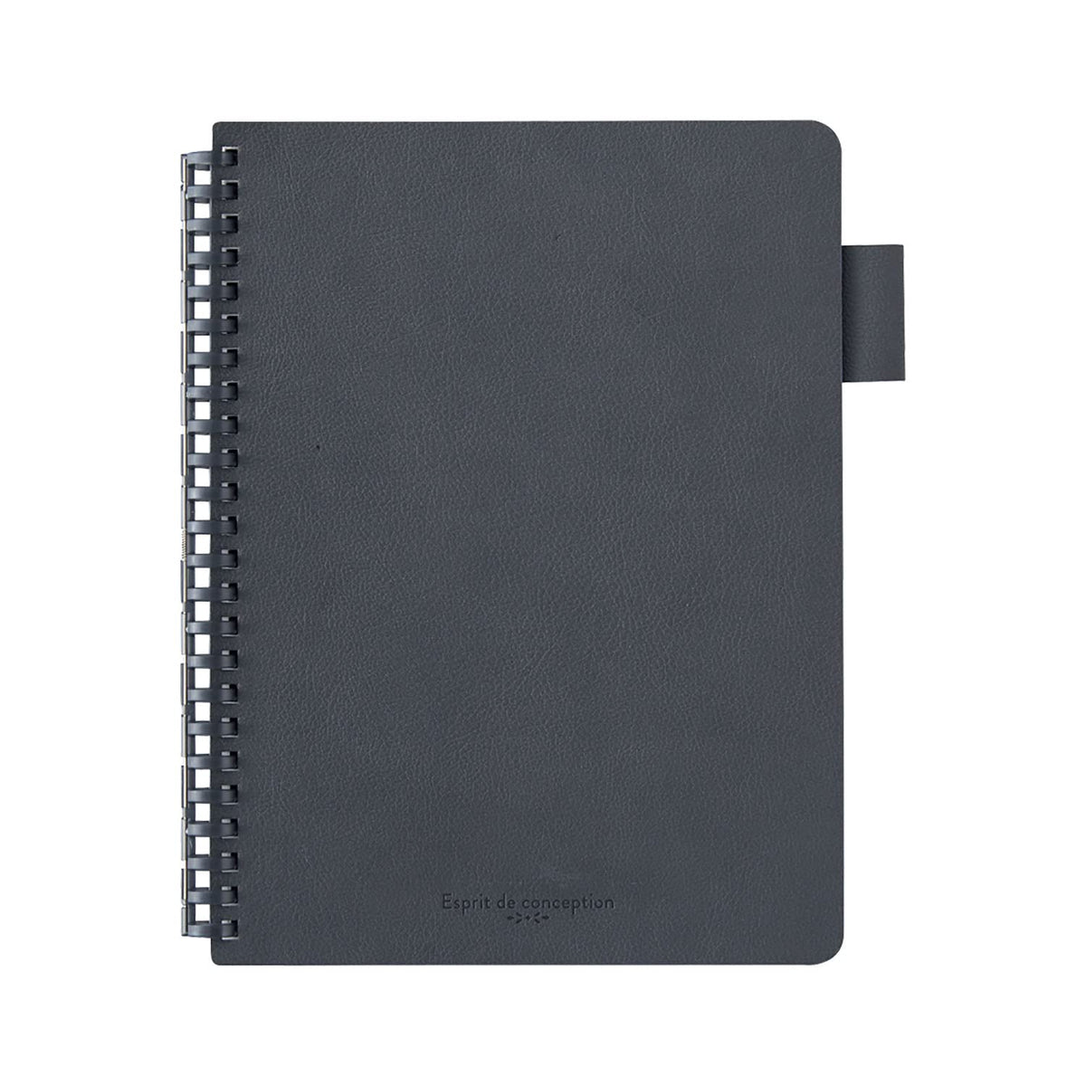 Lihit Lab N2993-27 Open Ring Notebook, Synthetic Leather, A5, Gray