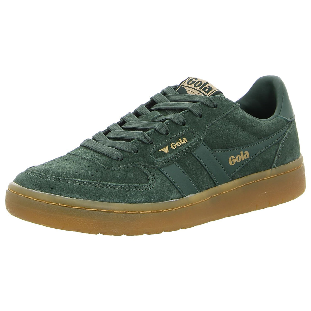 Gola Womens Hawk Suede 86, Evergreen/Gum, 7.5, Medium