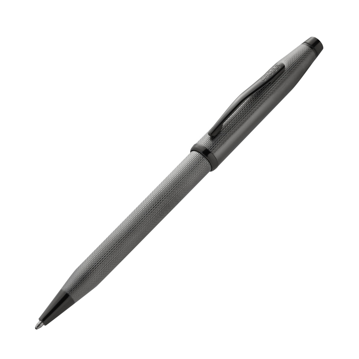 Cross Century II Polished Slate Gray Engraved Diamond Pattern Ballpoint Pen - Professional Pen for Everyday Use - Smooth Writing - Comfortable Grip - Black Ink - Durable Construction