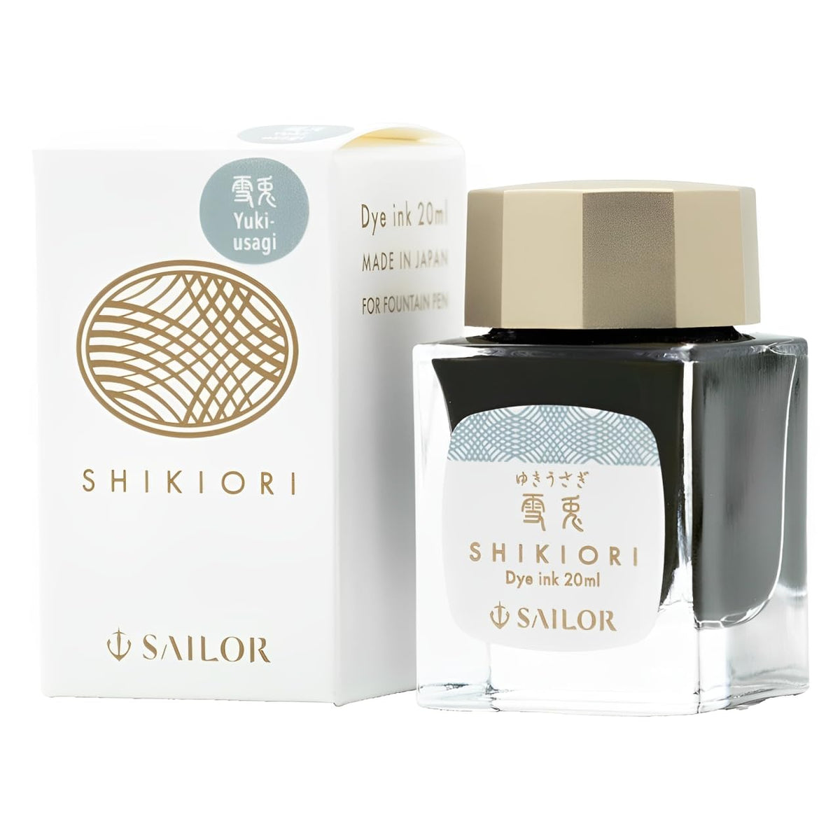 Sailor Shikiori (Four Seasons) Fountain Pen Bottled Ink, Kusa-asobi (Playing in the Grass) Series, Yuki-Usagi (Snow Rabbit) Winter, 20ml, 13-1008-236