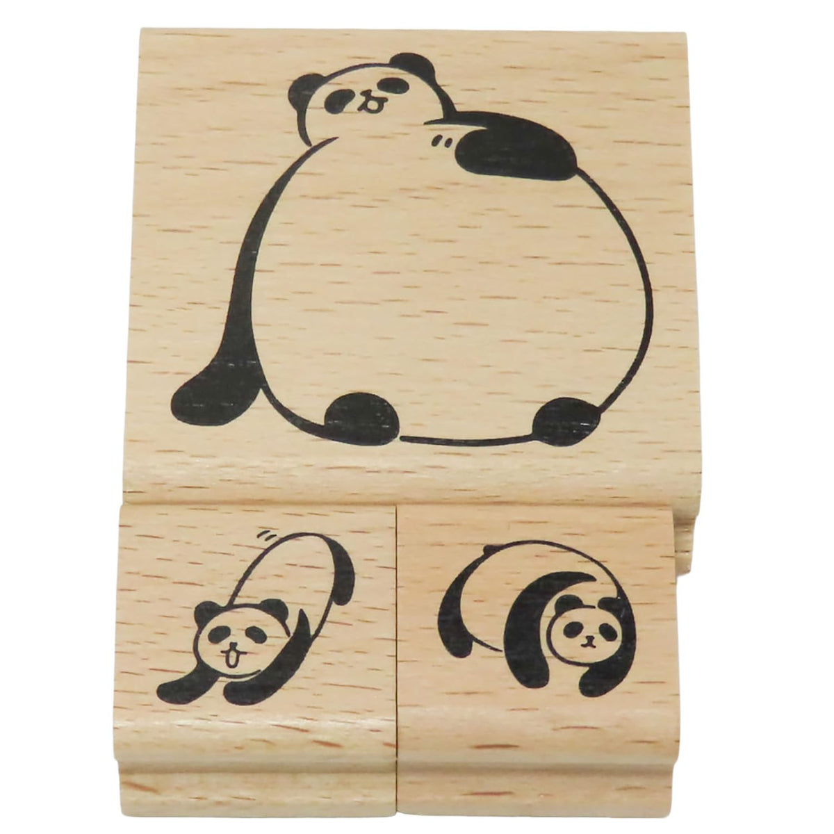 Tylottomer Rubber Stamp Panda 3pcs RT-panda-S05