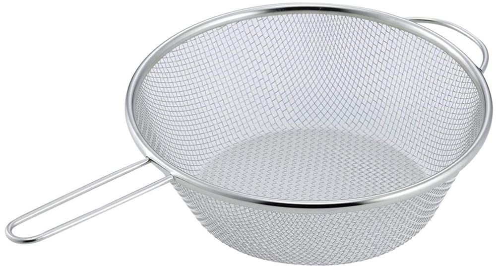 Shimomura Planning 41579 Colander That Can Be Set in a Frying Pan, Deep 7.9 inches (20 cm), Made in Japan, Vegetables and Noodles Can Be Strained At Once, Includes Handle, Dishwasher Safe, Colander,