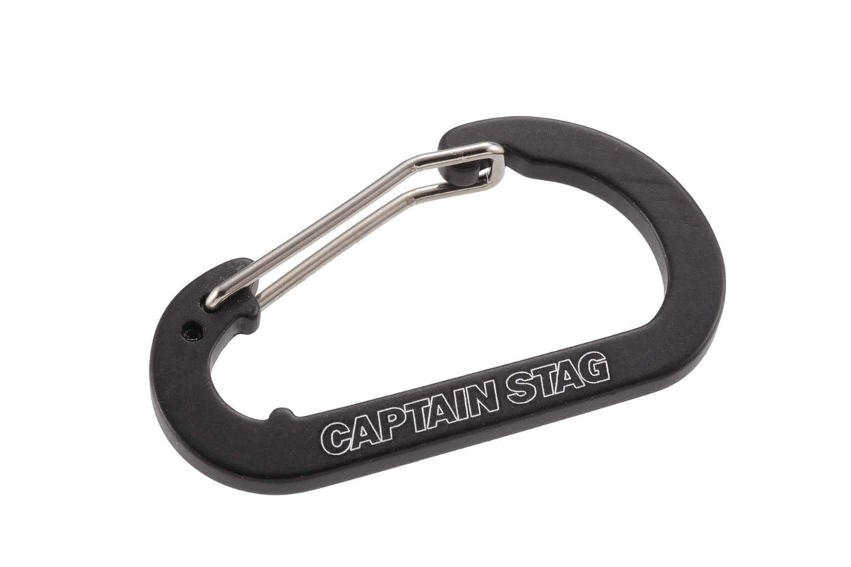 Captain Stag Aluminum Accessories Flat D Carabiner M (Black) (UM-1864)