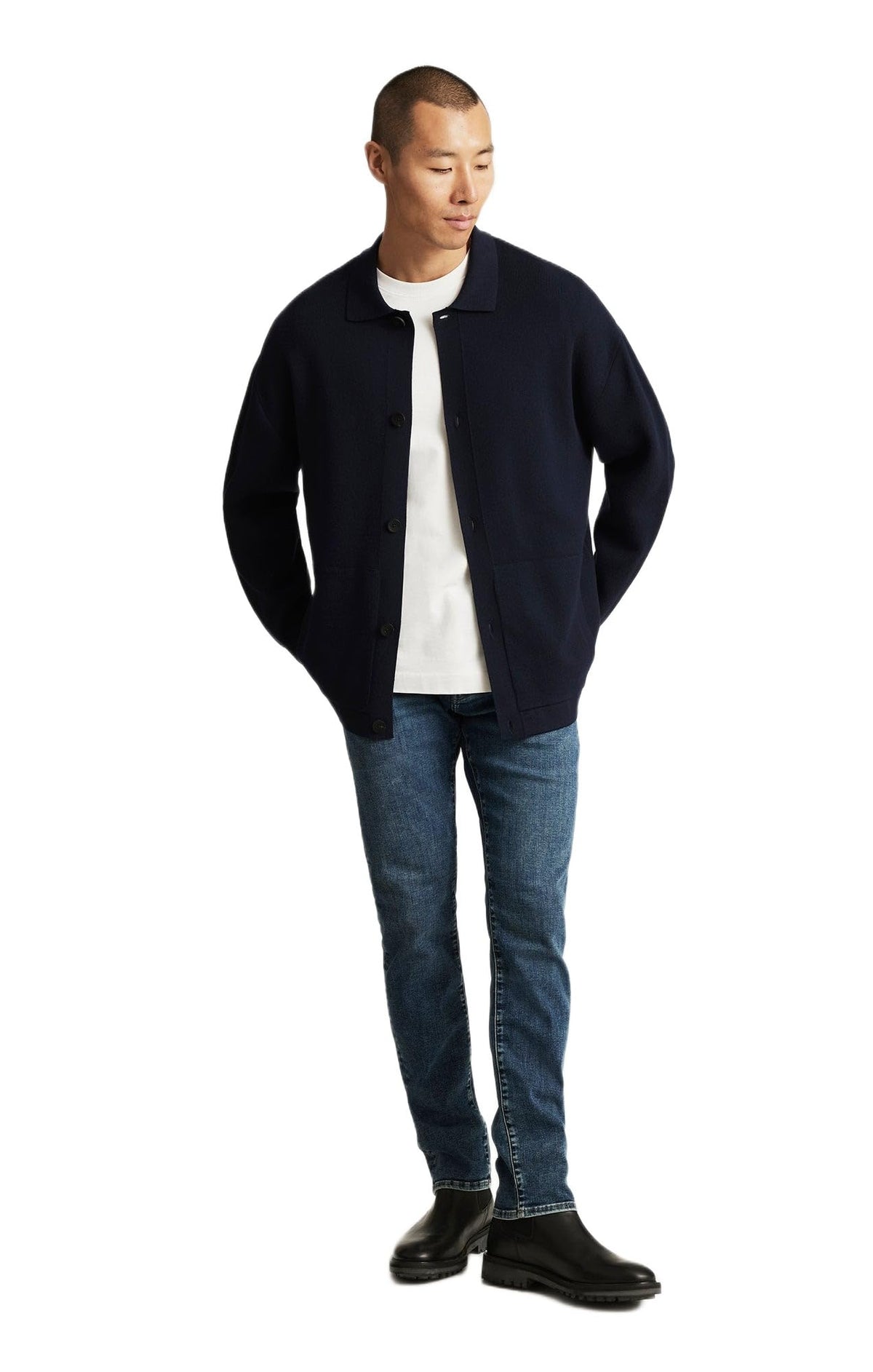 Mavi Men's Jake Regular Rise Skinny Leg, Used Brushed Feather Blue 35/32