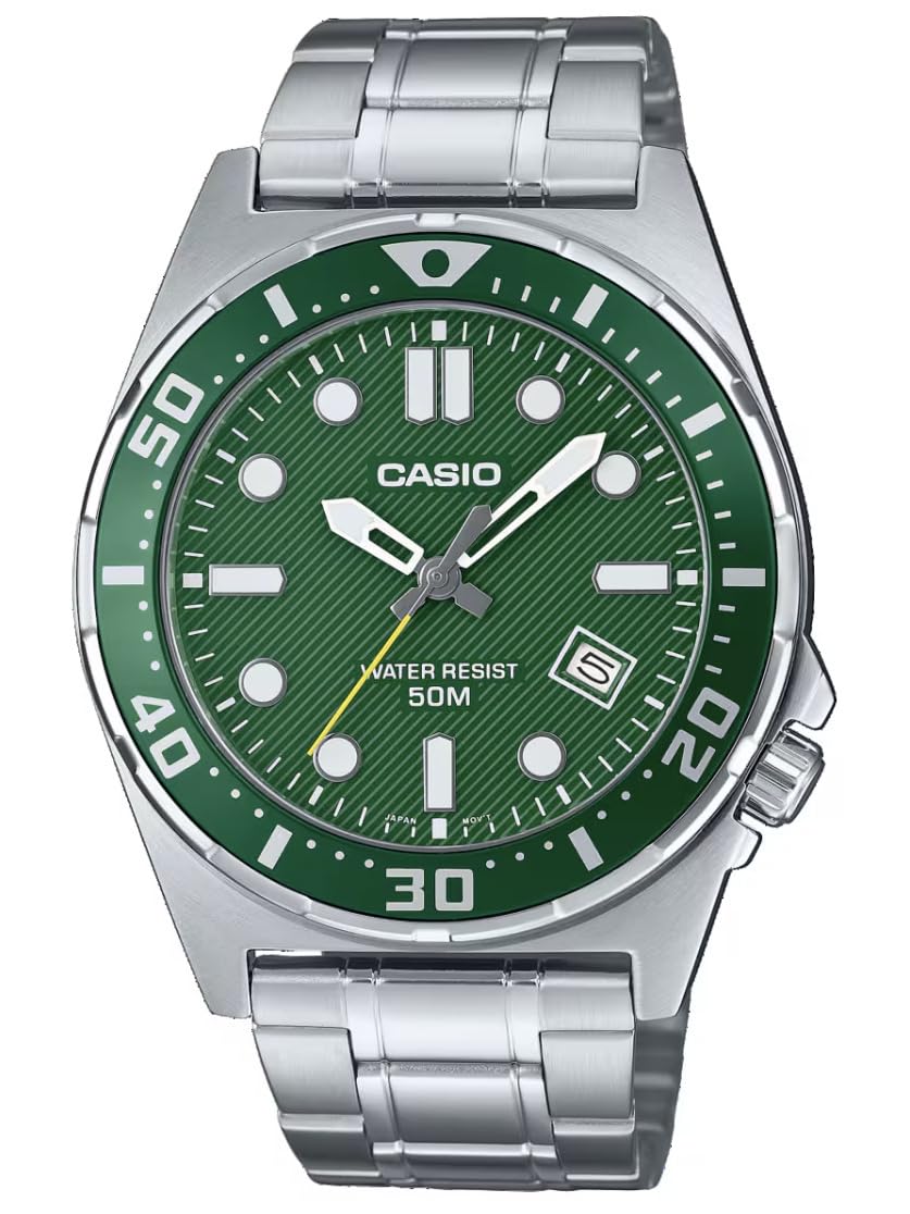 Casio Watch: Silver MTD-135D-3AVDF, Silver, Bracelet