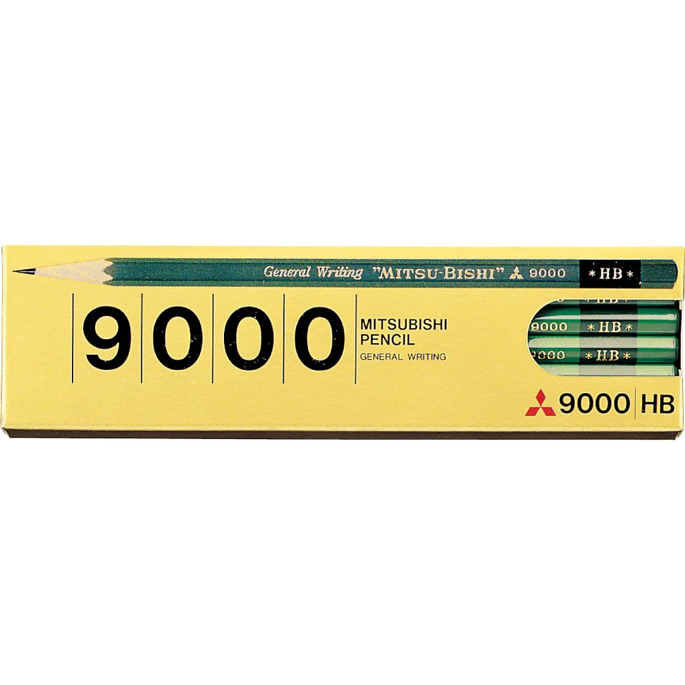 Mitsubishi Pencil 9000 HB 1 Dozen K9000HB
