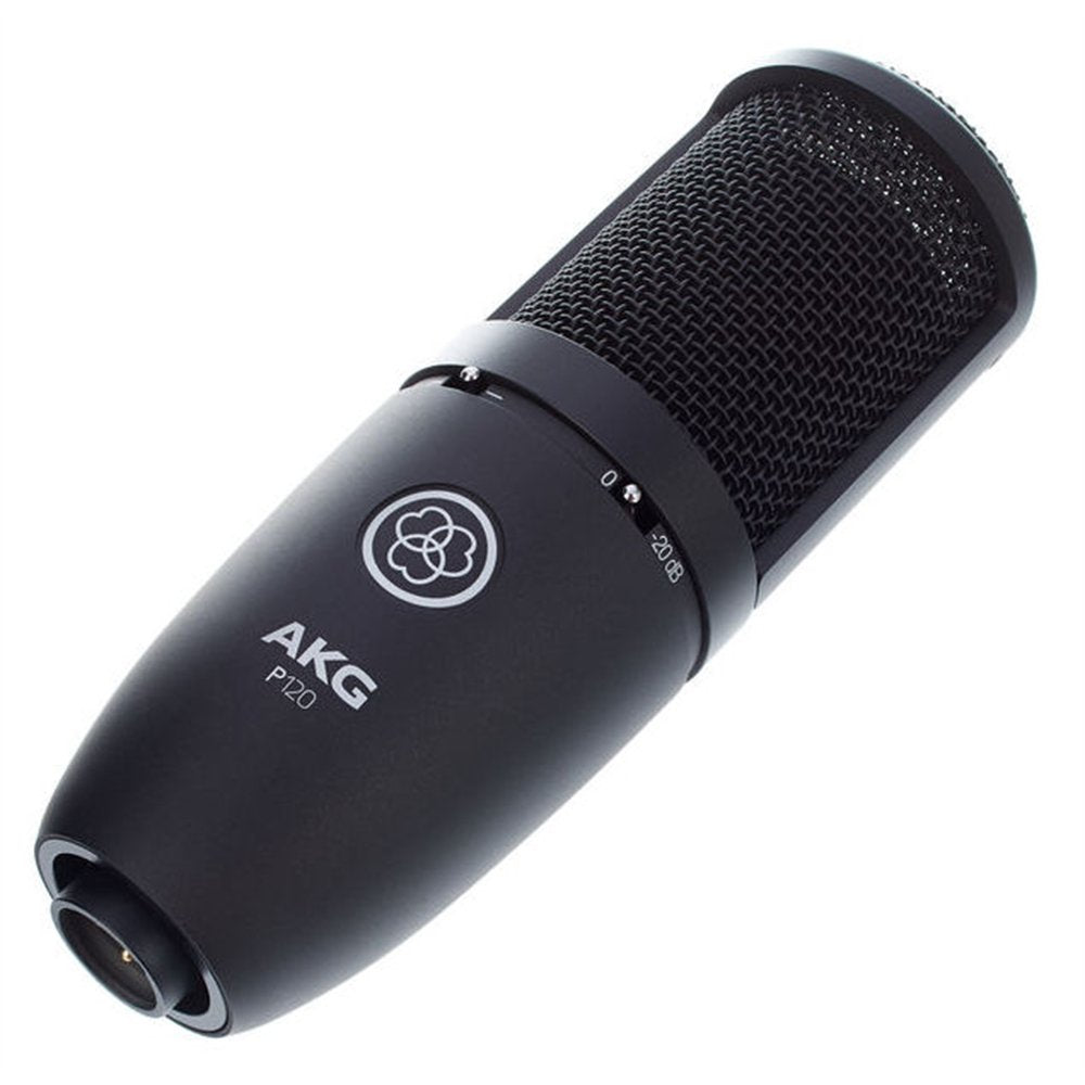 AKG Pro Audio P120 Professional 2/3-inch Diaphragm, True Condenser Studio Microphone, All Metal Design, Silver.
