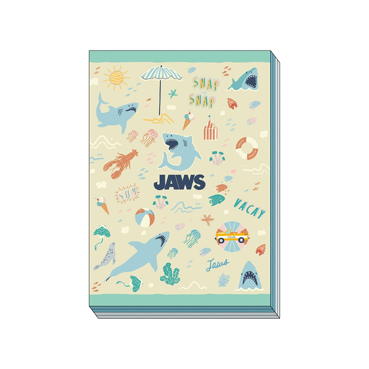 Showa Note 391802001 Jaws Universal Notes, A6 Size, 2 Patterns, 40 Sheets Each