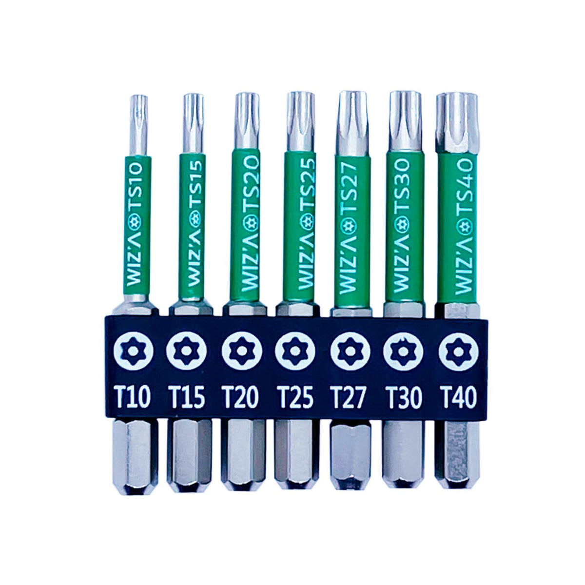 WIZ'A Arklands WZT-7-65 Hex Robe Bit Set, 7 Pieces, Green, 2.6 inches (65 mm)